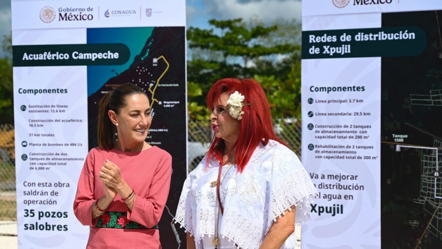 Trabajamos por el bien del pueblo de México; hoy estamos en Campeche para iniciar obras de agua en la entidad