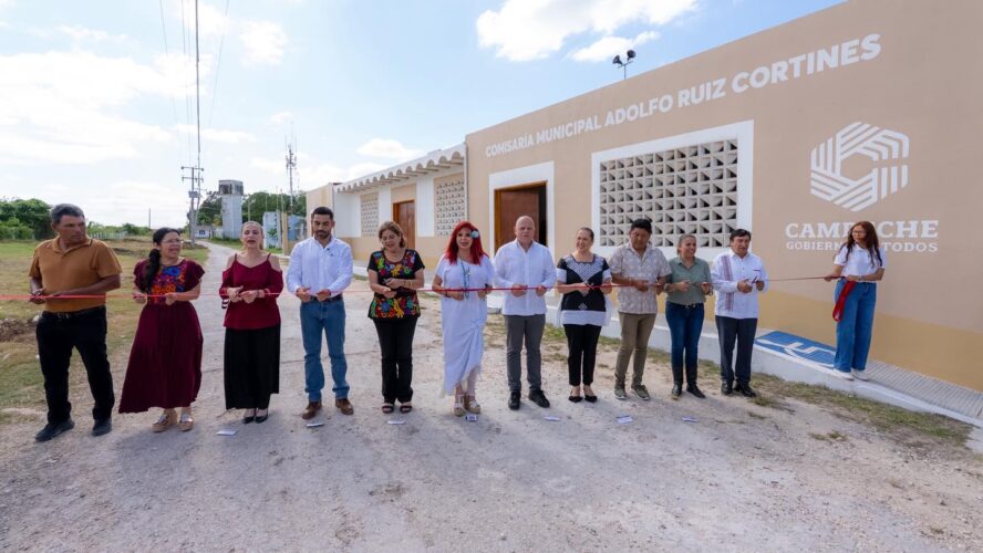 Hoy realizamos el corte del listón inaugural de la reconstrucción integral de la Comisaría Municipal y Ejidal de Adolfo Ruiz Cortines