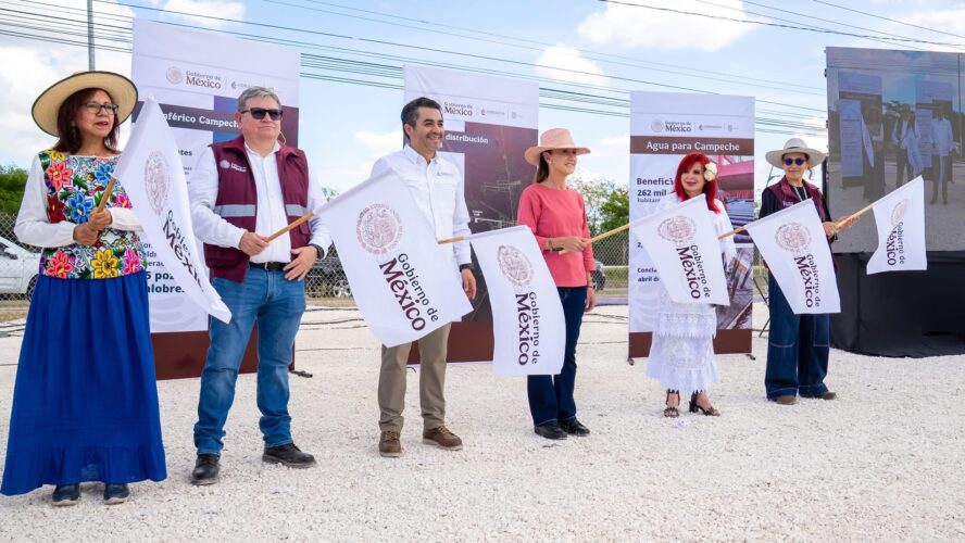 Junto a la PresidentA Claudia Sheinbaum Pardo dimos el banderazo de inicio del proyecto Agua para Campeche