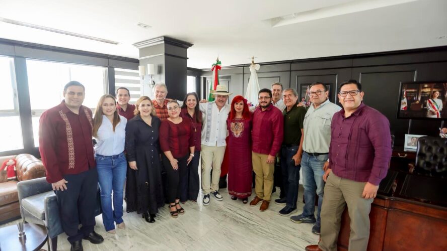 Esta mañana sostuve una reunión con el Comisionado Nacional de Acuacultura y Pesca, Rigoberto Salgado Vázquez., donde abordamos temas estratégicos para fortalecer los sectores pesquero y acuícola en nuestro estado