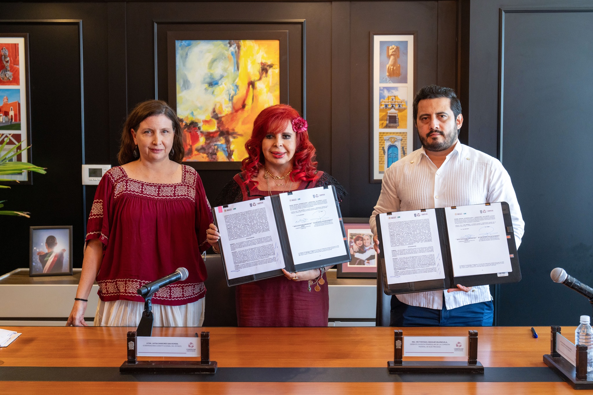 Firmamos un convenio con CFE Nacional, a través de Héctor Aguilar, gerente de la División Peninsular