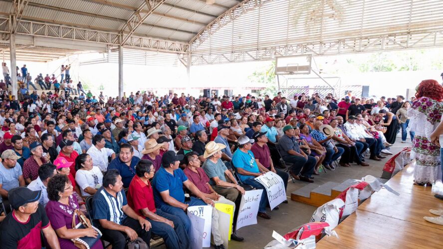 En gira de trabajo en Tenabo, fortalecimos el campo tenabeño con la entrega de semillas de maíz y fertilizantes del programa Insumos Agrícolas