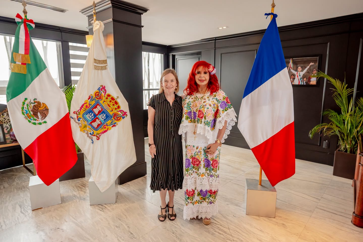 Me reuní con la embajadora de Francia en México, Delphine Borione, para fortalecer nuestros lazos de cooperación internacional