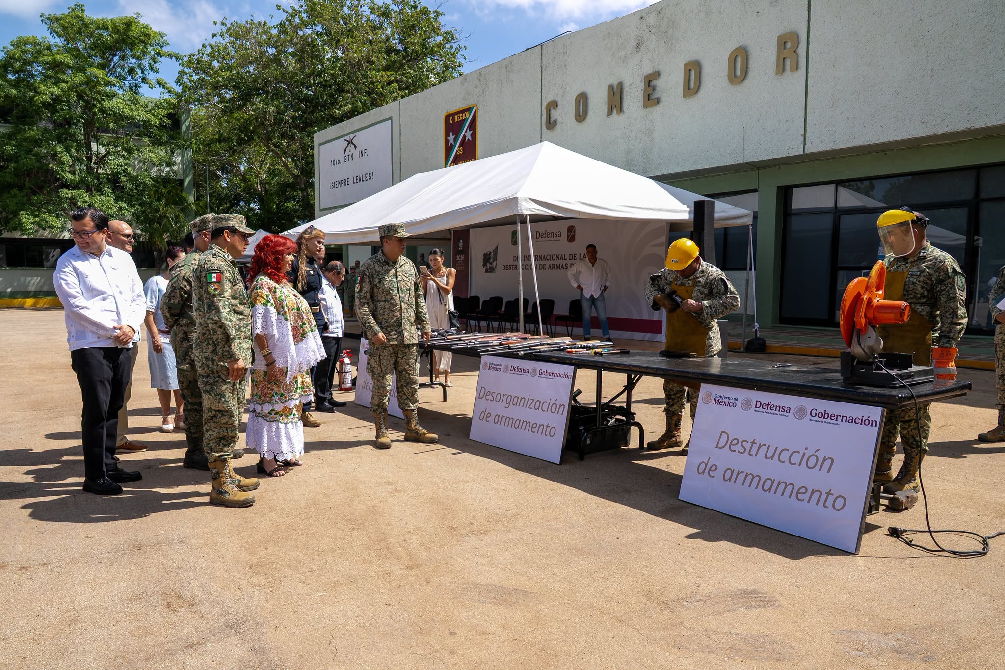 Atestigüé la destrucción de armas de fuego y la incineración de estupefacientes decomisados en diversos operativos interinstitucionales