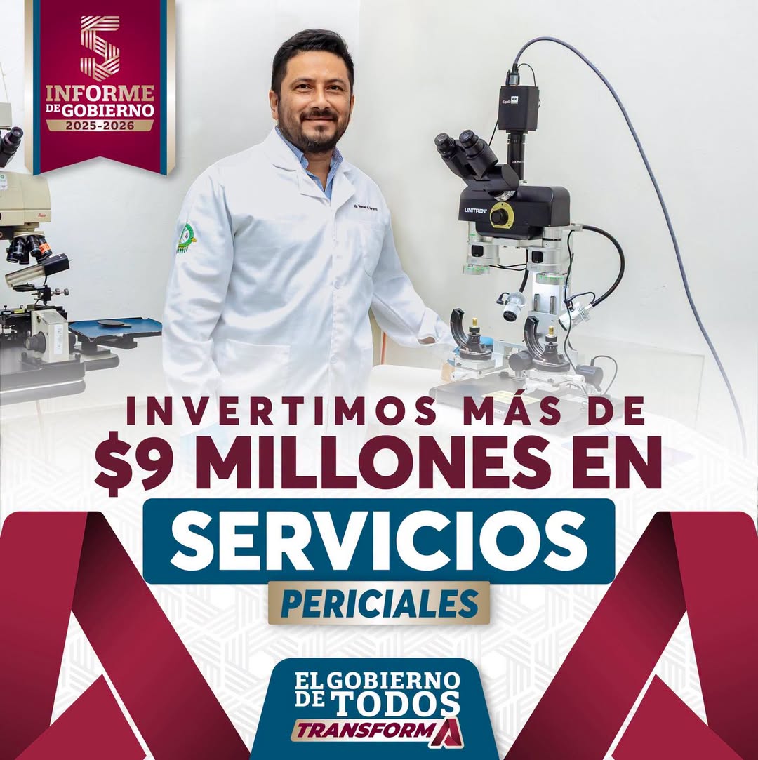 Fortalecer los servicios periciales ha sido una prioridad para garantizar una procuración de justicia más moderna, eficiente y confiable