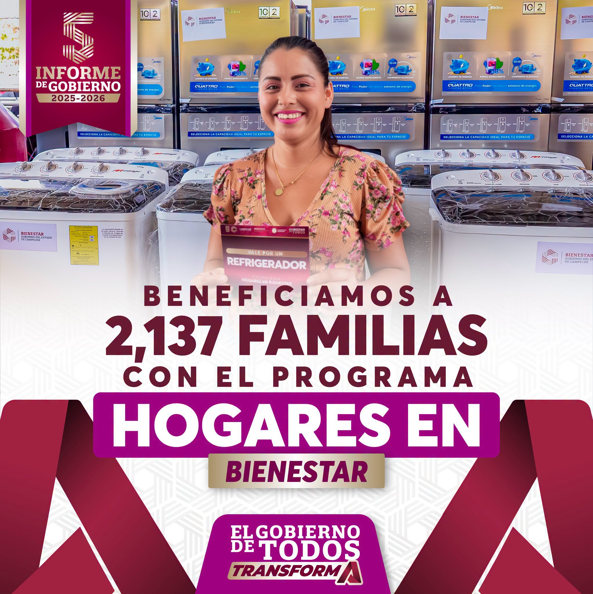 Con el programa Hogares en Bienestar contribuimos a mejorar la calidad de vida de las familias y fortalecer la economía del hogar