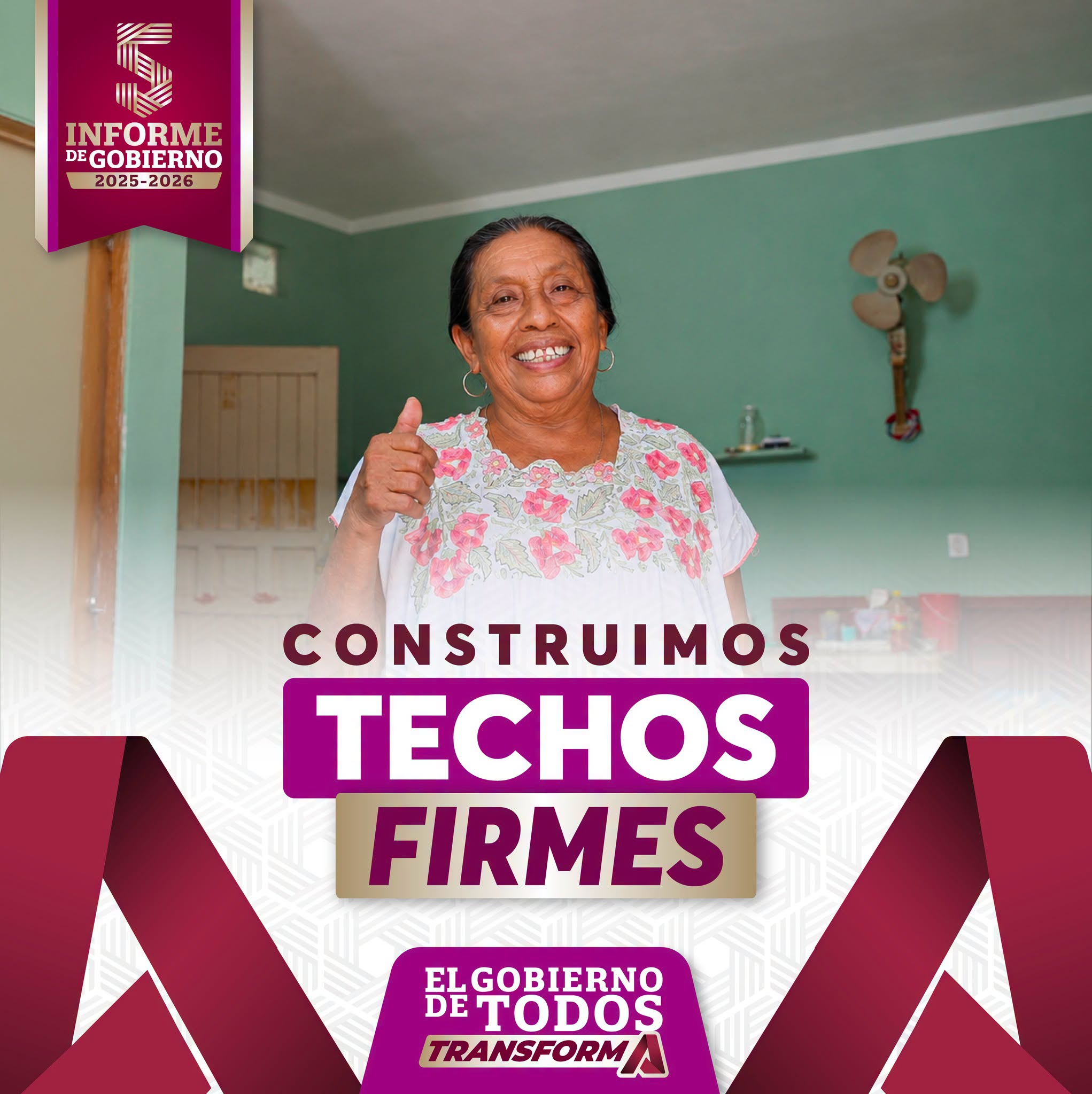 Con la construcción de techos firmes, brindamos viviendas más seguras