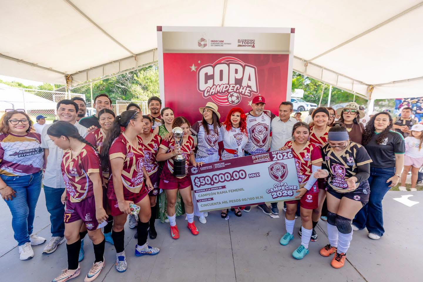 Los acompañé en la gran final, clausura y premiación de la Copa Campeche 2026, nuestro torneo estatal de futbol 5